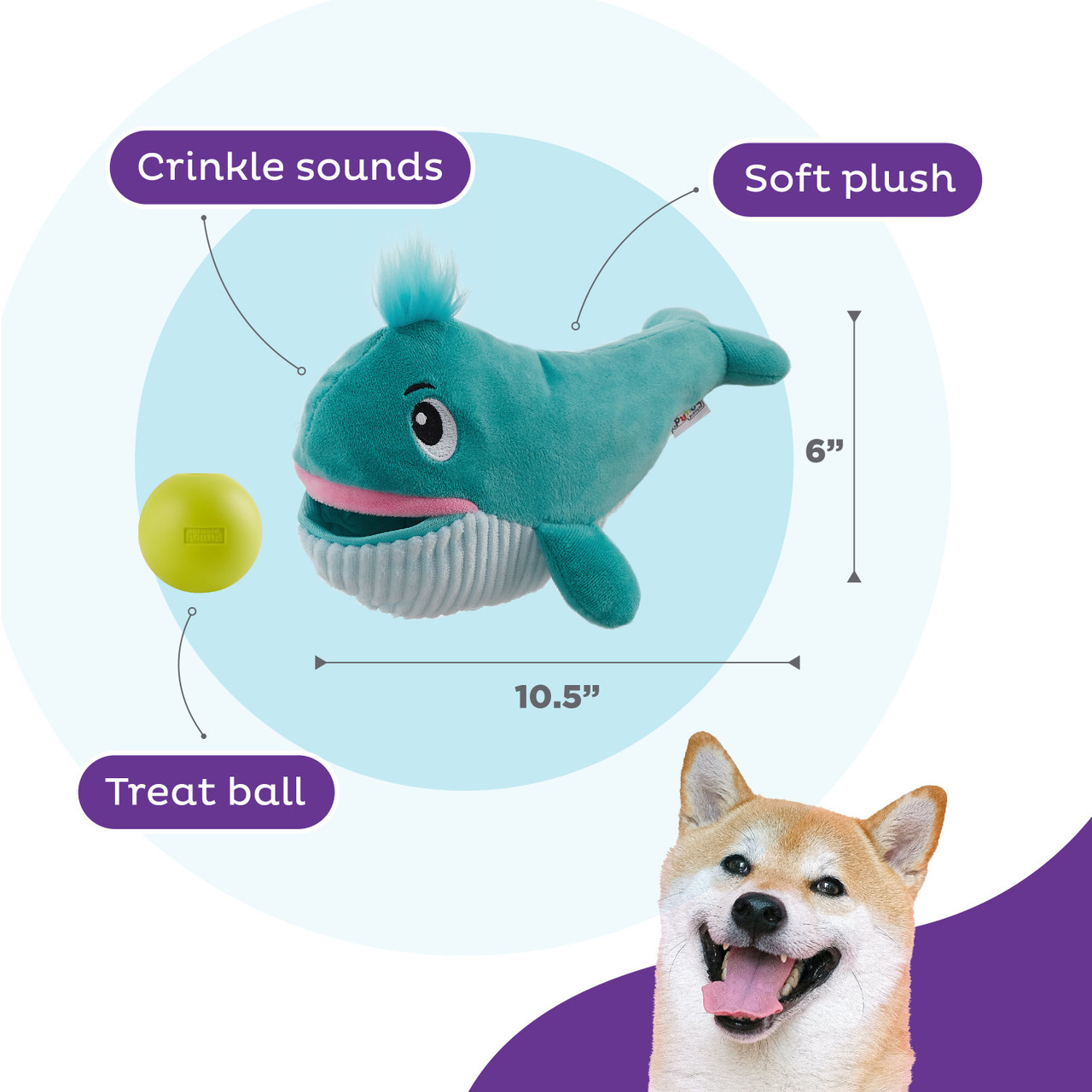 Nina Ottosson by Outward Hound Big Mouthz Interactive Plush Dog