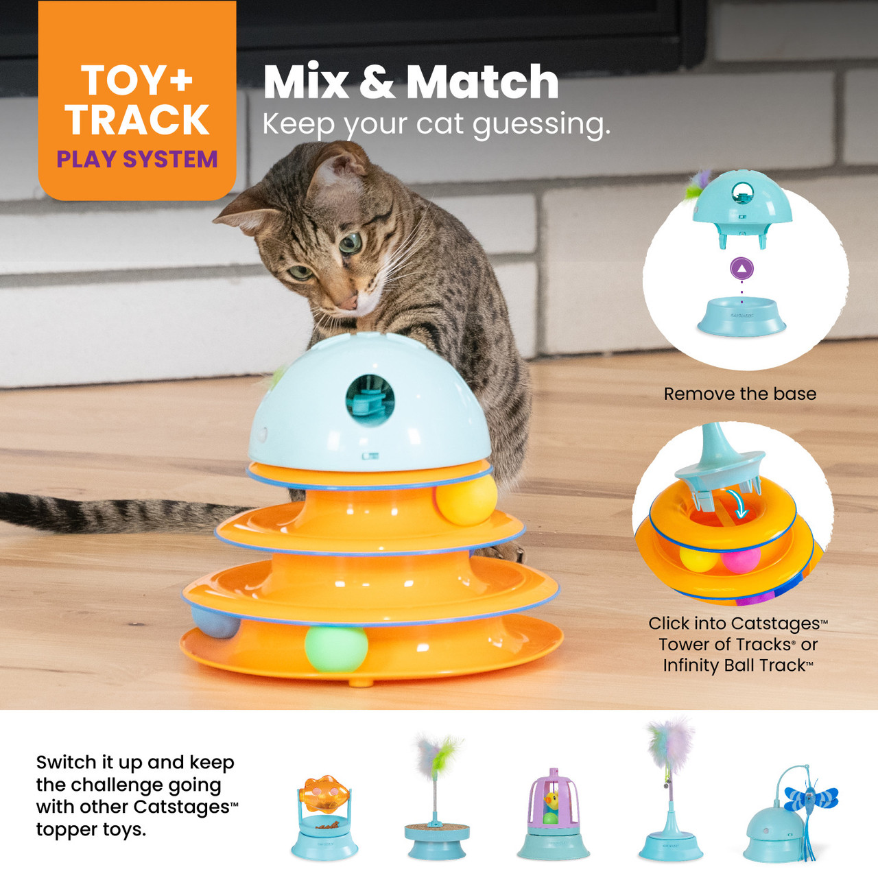 Catstages by Catstages Electronic Dart N' Dash Toy Cat Toy and Cat 