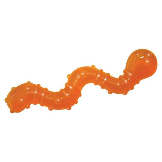 Orkakat Wiggle Worm Dental Cat Chew Toy, Orange