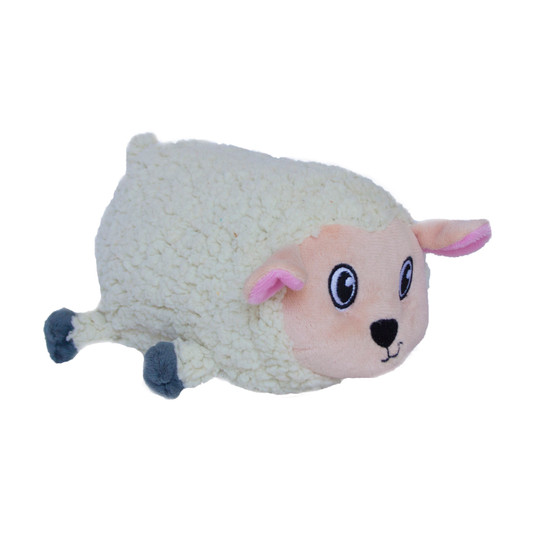 Fattiez Sheep Plush Dog Toy, White, Medium