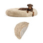 2 Piece Bundle: Donut Shag Bed, Shell Cover, Taupe, 45X45