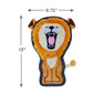 Tough Seamz Lion Plush Dog Toy, Tan, Medium