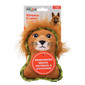 Xtreme Seamz Lion Dog Toy, Orange, Small