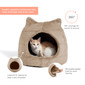 Meow Hut Fur Cat Bed, 17x17