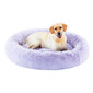 The Original Calming Shag Donut Dog Bed, Lavender, 45X45
