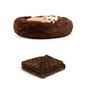 2 Piece Bundle: Donut Lux Bed, Throw Blanket Cat & Dog Bundle Set, 23x23