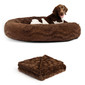 2 Piece Bundle: Donut Lux Bed, Throw Blanket Cat & Dog Bundle Set, 45x45