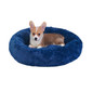 The Original Donut Lux Calming Cat and Dog Bed, Navy, 23X23