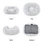 Soothe & Snooze Lounge Shag Dog Bed, Frost, 20X15