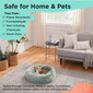 The Original Calming Shag Donut Cat and Dog Bed, Sage, 23X23