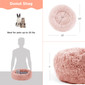 The Original Calming Shag Donut Cat and Dog Bed, Dusty Rose, 23X23