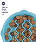 Kitty Slow Feeder Cat Bowl, Blue, Small