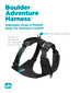 Boulder Adventure Adjustable Dog Harness, Black, XL