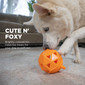 Treatimalz Fox Interactive Treat Dog Toy, Orange