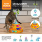 2-in-1 Flutter Toy Cat Toy and Cat Ball Track Topper