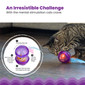 Hamster Ball Interactive Treat Stuffer for Cats with Plush Toy Inside, Purple