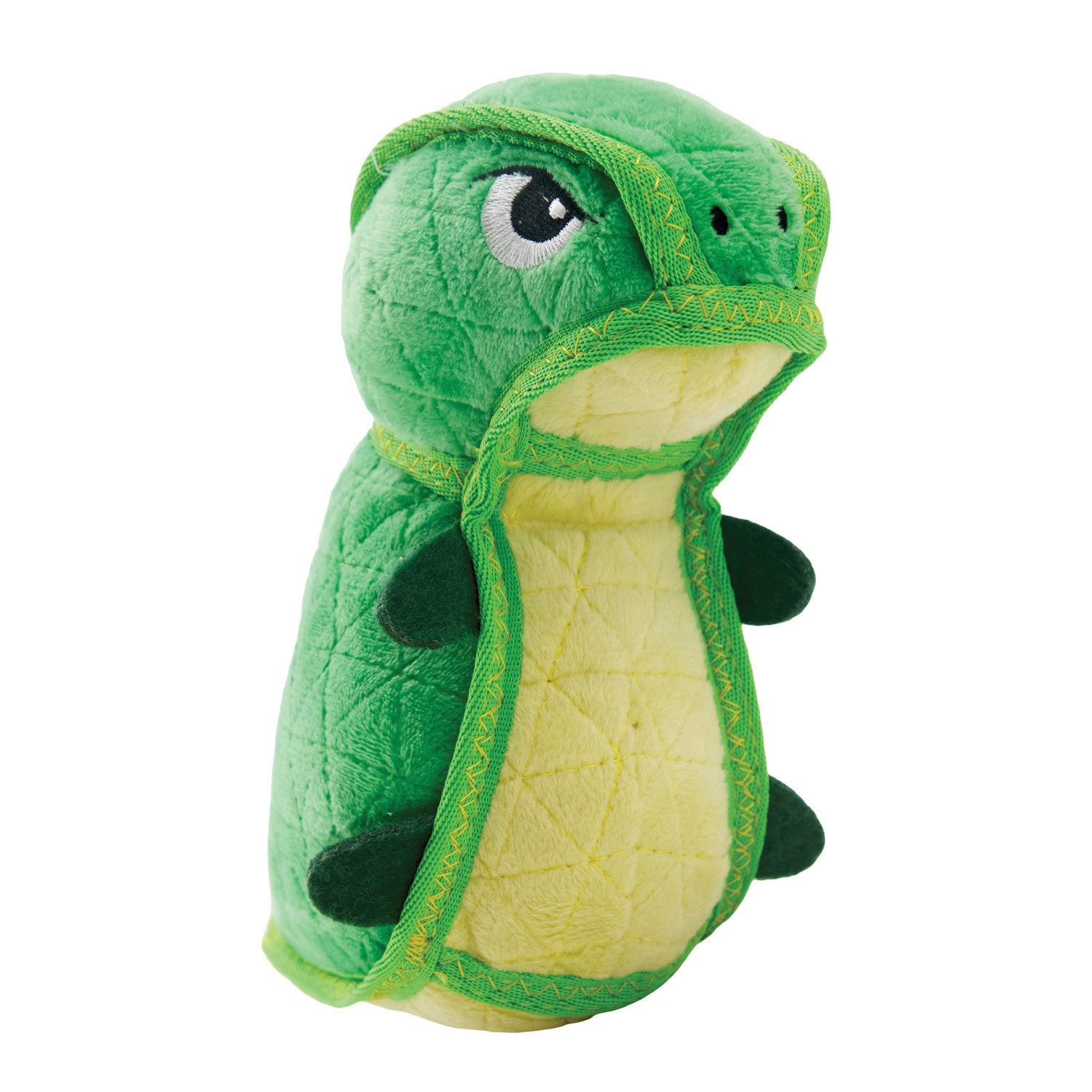 Outward Hound Xtreme Seamz Dino Plush Dog Toy, Green, Medium