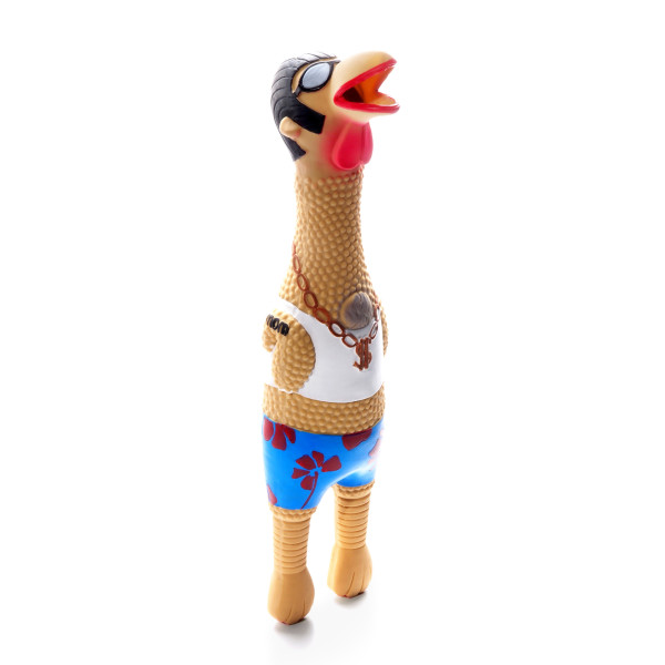 Squawkers Latex Rubber Chicken Dog Toy, Earl
