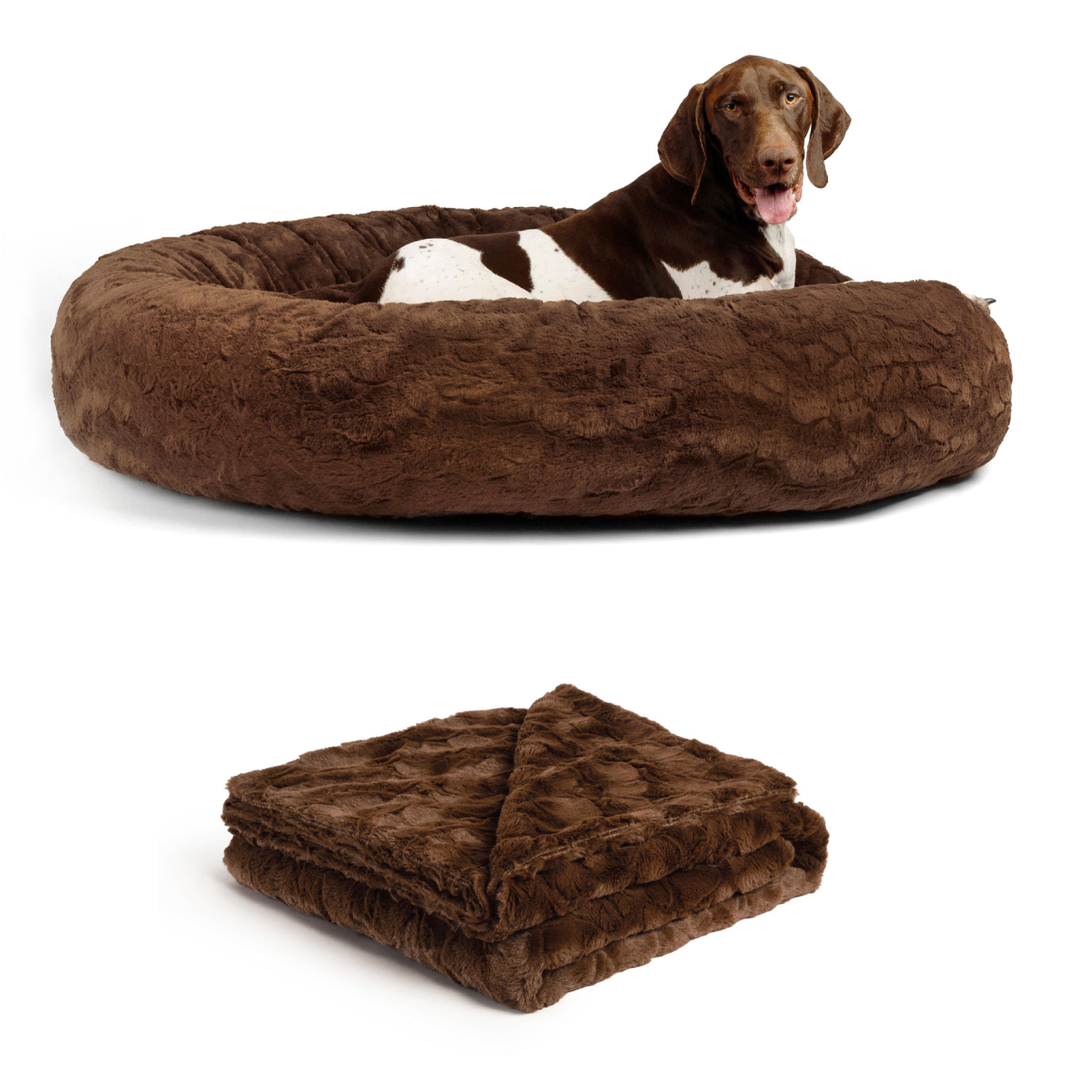 アウトドア寝具 VAULTROOM DOG & DUCK BLANKET 2 Piece Bundle: Donut Lux Bed, Throw Blanket Cat & Dog