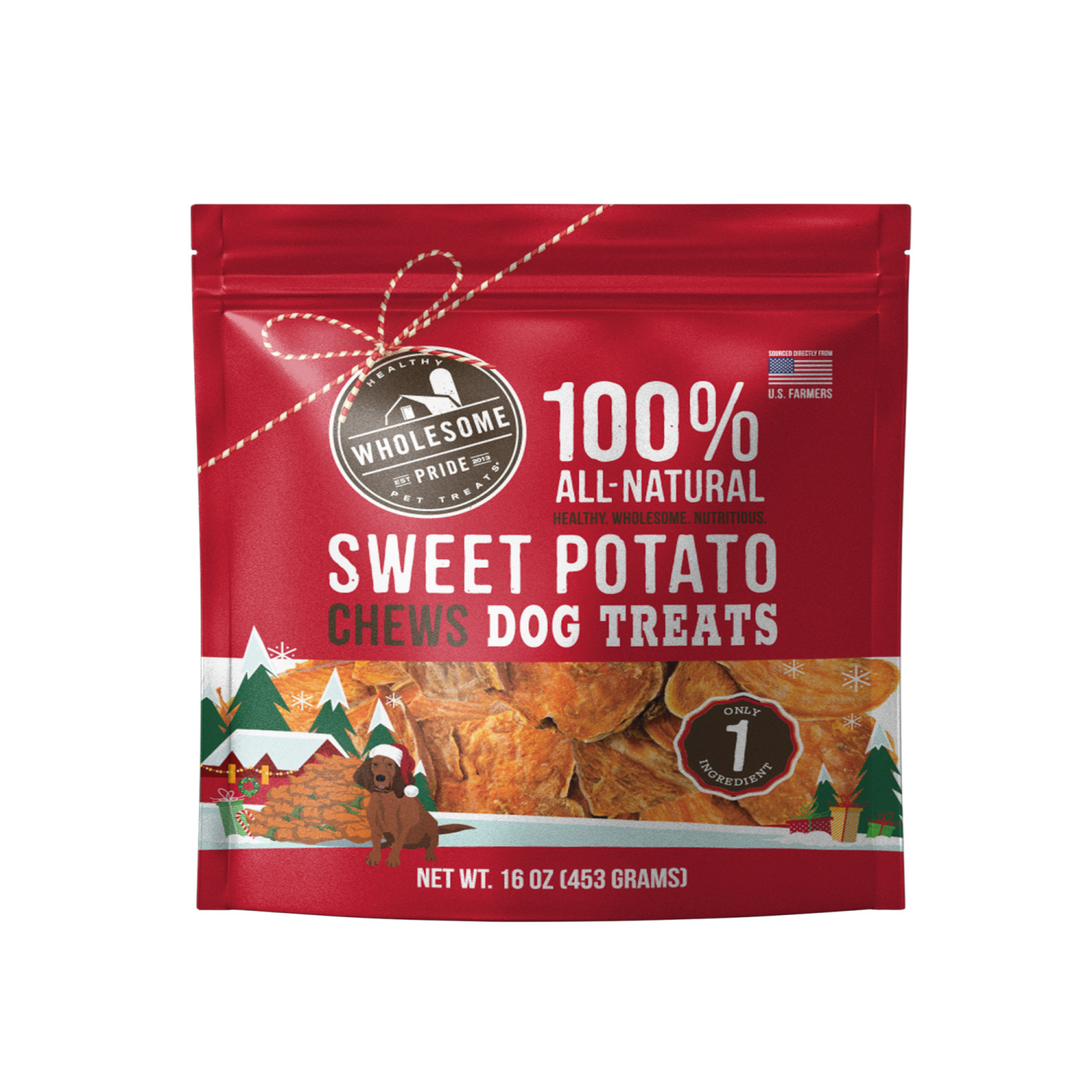 Product image for Holiday Sweet Potato Chews Dog Treats