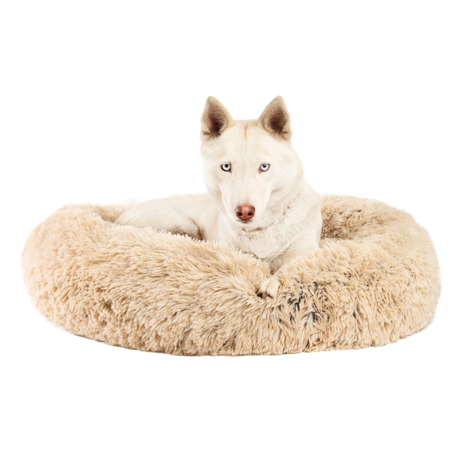 Product image for The Original Calming Donut Shag Cat & Dog Bed