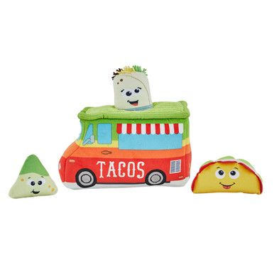 Product image for Hide A Taco Plush Dog Toy Puzzle, Multi