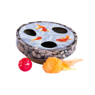 Product image for Hide & Seek Wobble Pond Cat Toy, Multi