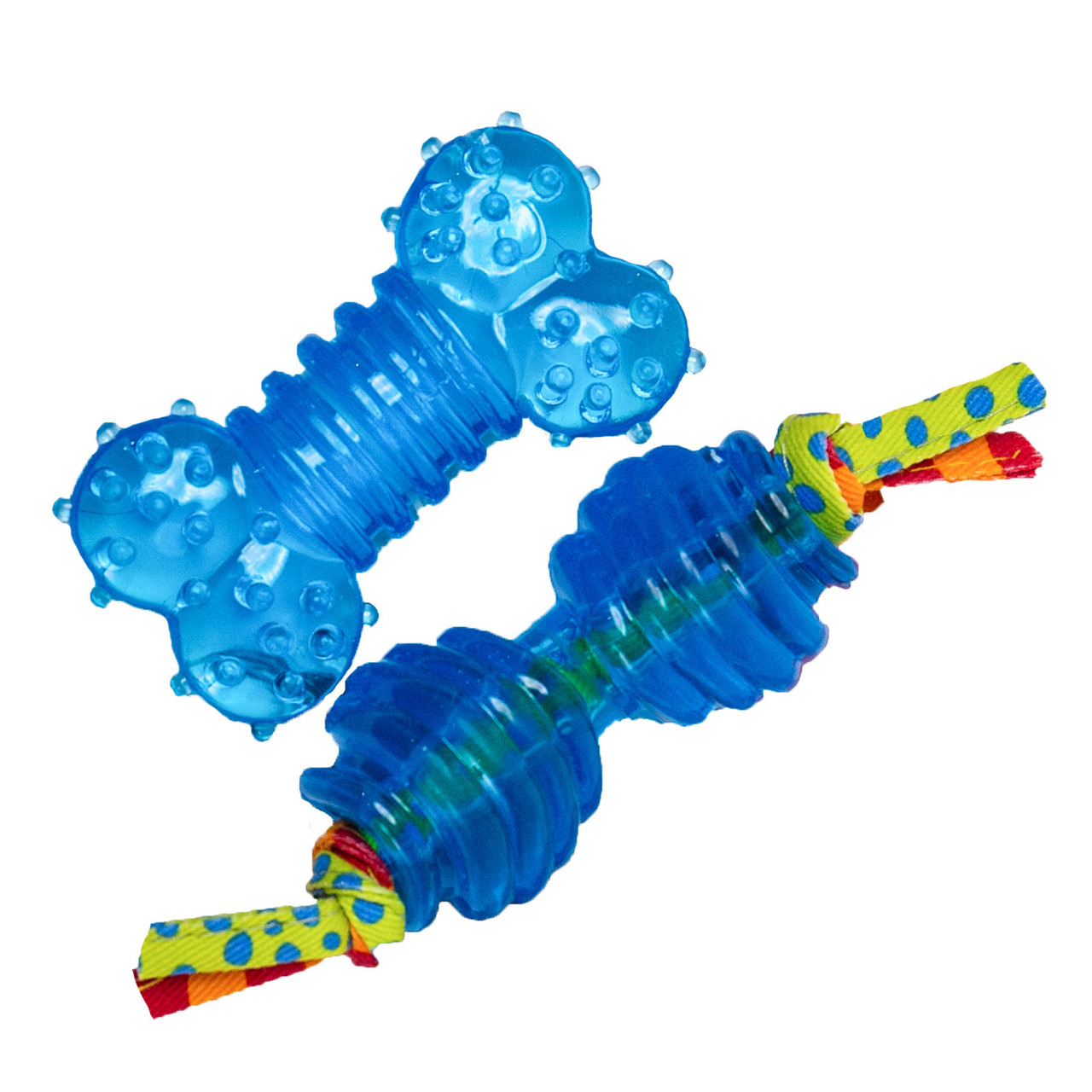 Product image for Mini Orka Chew Pair Dog Toys - 2 Pack, Royal Blue, Small