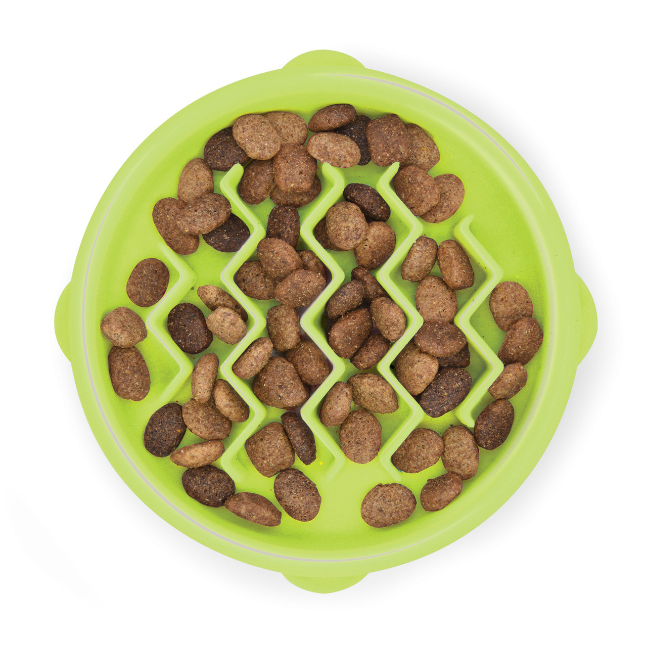 Product image for Kitty Slow Feeder Cat Bowl, Green, XS
