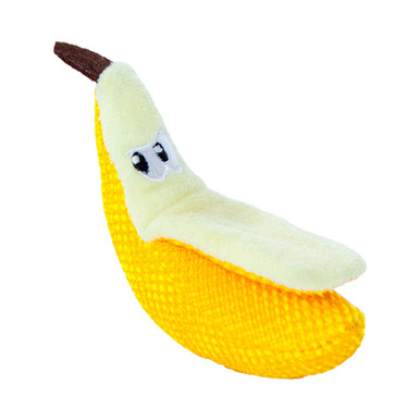 Product image for Dental Banana Cat Chew Toy, Yellow