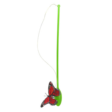 Product image for Butterfly Chase Cat Teaser Wand Toy, Green