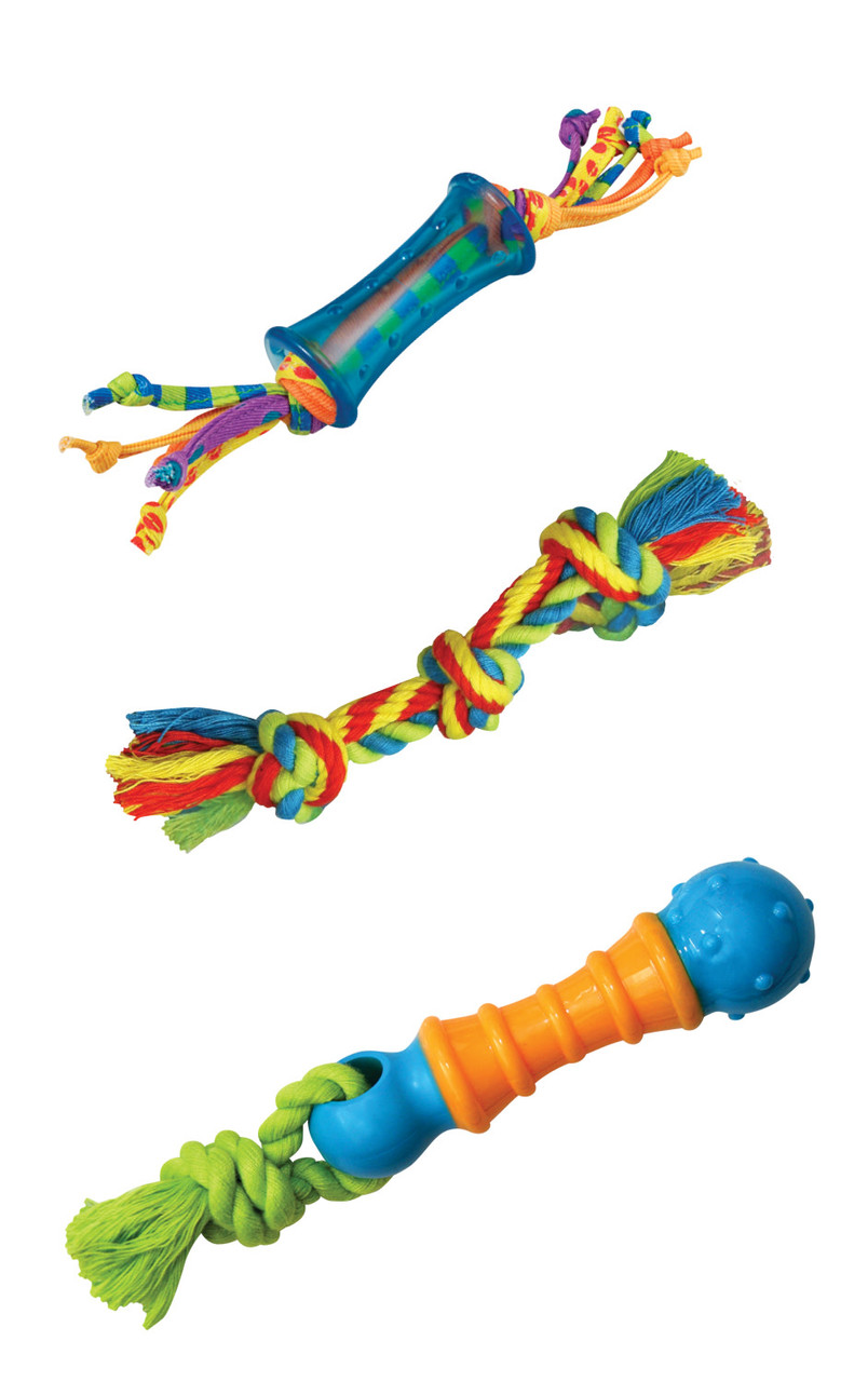 Product image for Orka Mini Dental Dog Chew Toys - 3 Pack, Multi, Mini