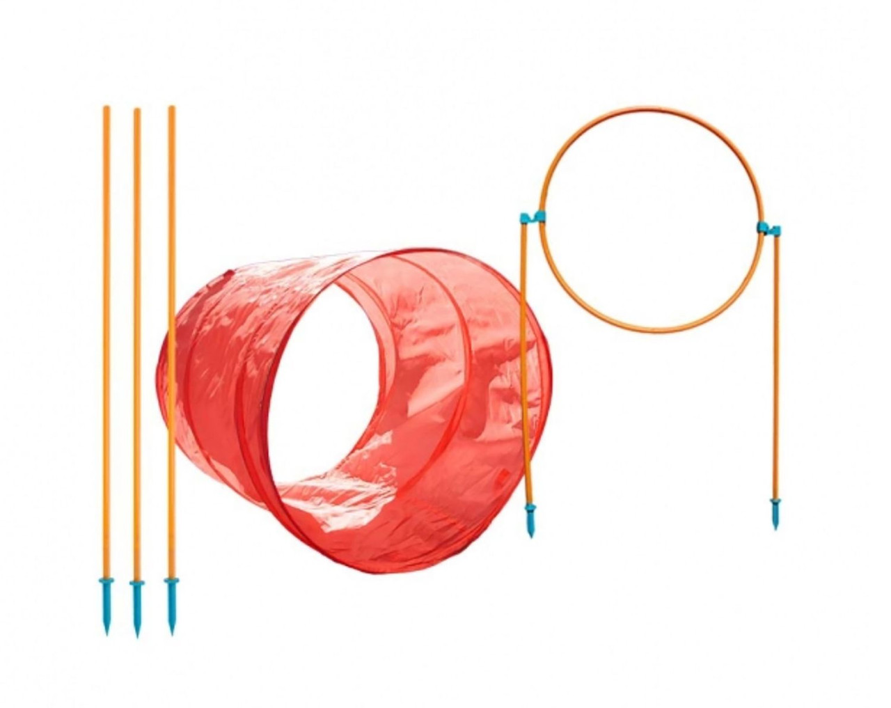 Product image for Zip & Zoom Outdoor Dog Agility Training Kit for Dogs, Multi