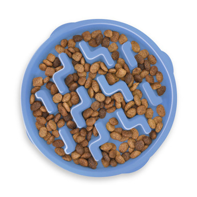 Outward Hound Fun Feeder Slo Bowl, Blue