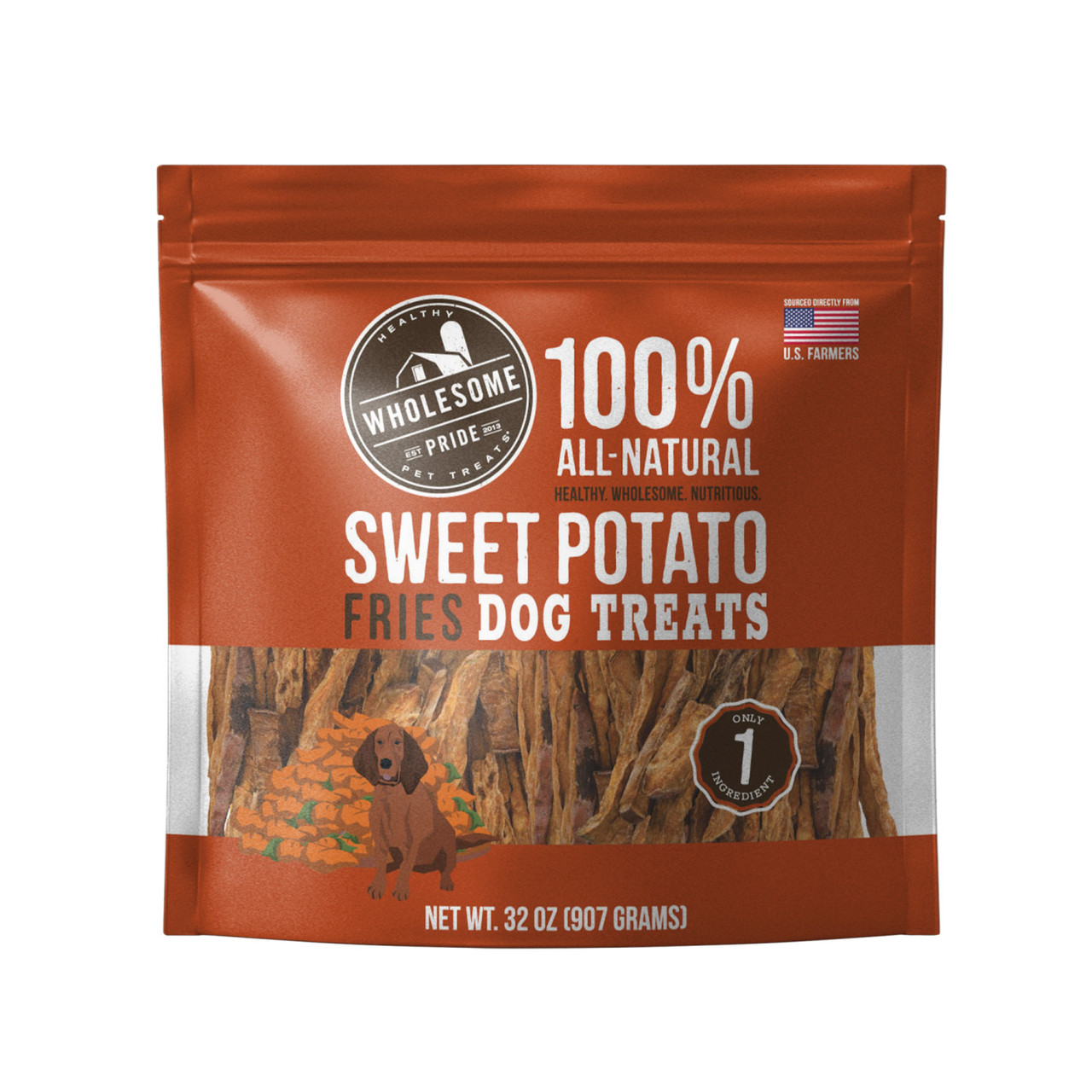Product image for Sweet Potato Fries Dog Treats, Orange, 32 Oz