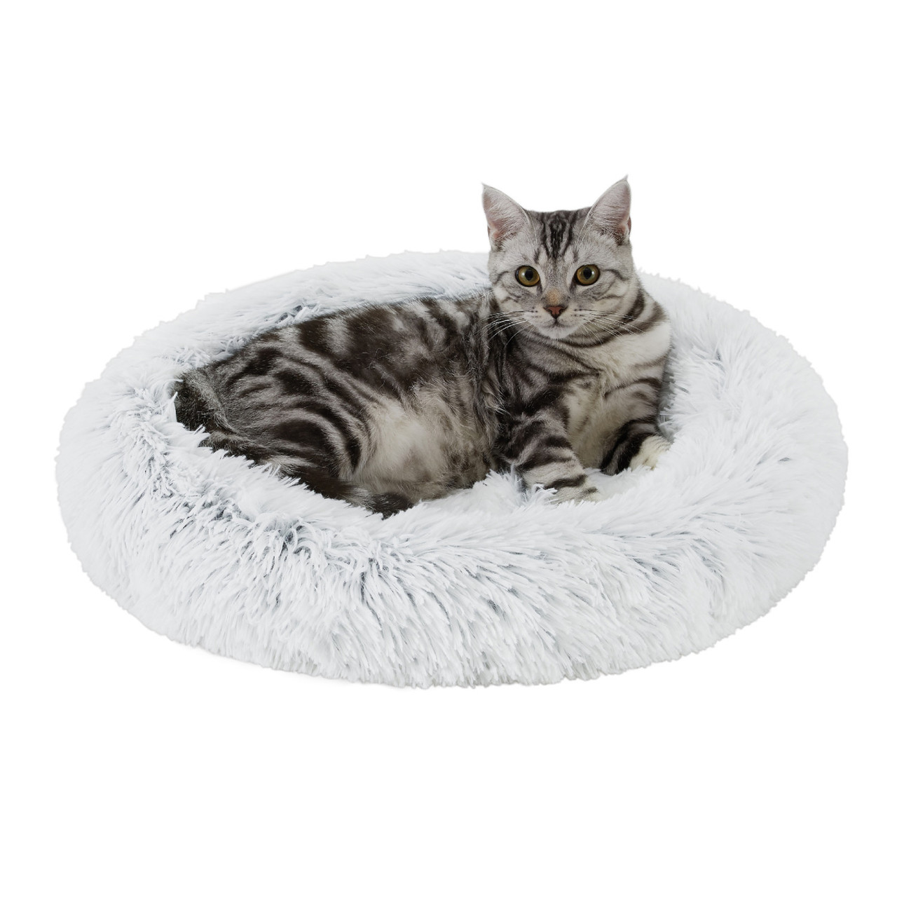 Product image for Calming Oval Cat Bed Pad, Frost, 21X19