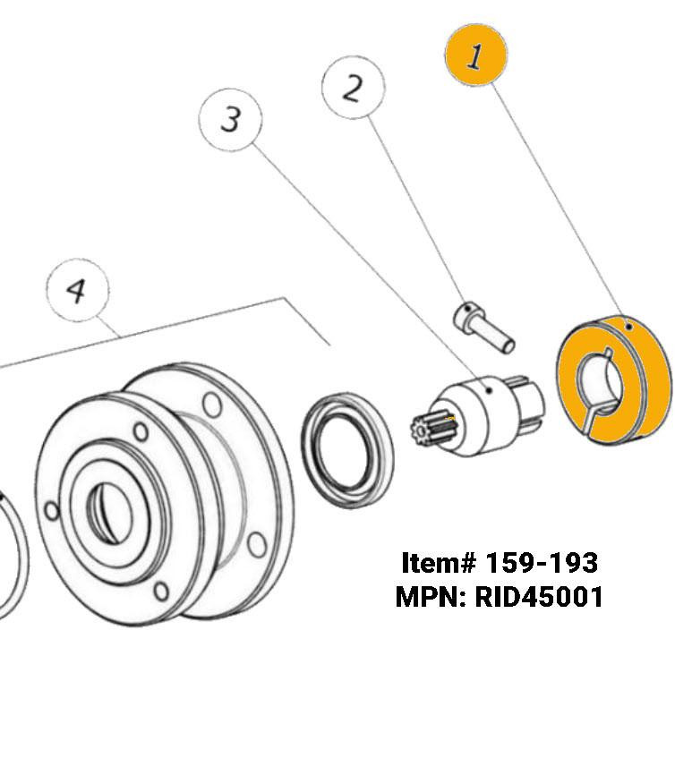 ＳＮＡＴＣＨＥＲ－ＪＯＩＮＴ　ＤＩＳＫ－ Motor Shaft Shrink Disc - J.Racenstein Rotary Brush Parts
