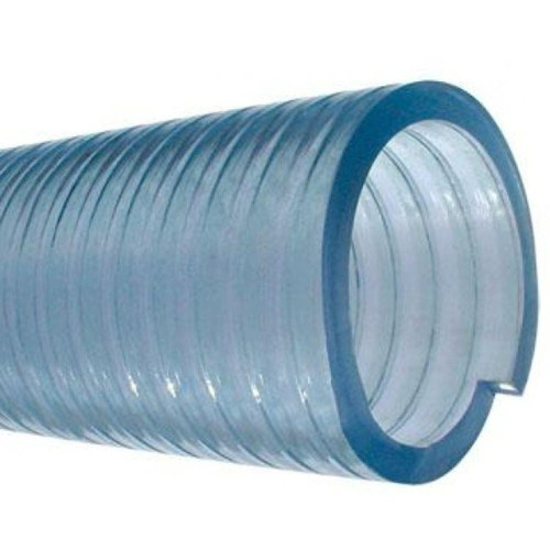 ProTool Hose 3/4in ID Suction Hose per ft, translucent blue flexible suction hose for industrial or gardening use.