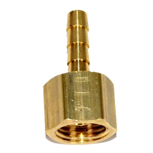 ProTool Hose Barb 3/16in to 1/4in Swivel Ball End, brass fitting with swivel ball end for hose connection.