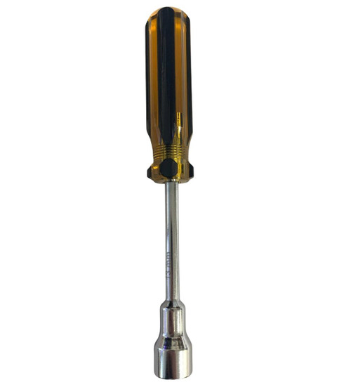J.Racenstein Nut Driver 13mm, screwdriver with black and yellow handle and a silver metal shaft.