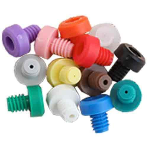 ProTool Metering Tip Kit for 1/4 inch Dema injector, colorful assortment of plastic metering tips and connectors for precise fluid delivery.