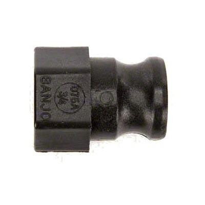 ProTool Adapter 3/4in Male x 3/4in NPT Female, black metal plumbing connector with threaded end and male end for pipe fitting.