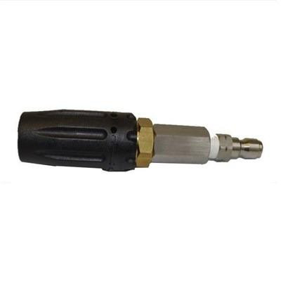 J.Racenstein Twist Adjust Softwash Nozzle 3-7 GPM, image of a versatile softwash nozzle with adjustable settings for pressure and water flow.
