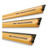 Ettore Super Channel Aluminum, a set of three yellow aluminum channel tools with black rubber tips on the ends.