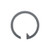 Pulex Snap Ring 4in for housings, small gray circular ring with a gap and a small hole for installation.