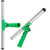 Unger T-Bar Swivel Strip, product image showing a professional cleaning tool with a silver handle, green attachment, and swivel strip for efficient window and glass cleaning. Unger T-Bar Swivel Strip, product image showing a professional cleaning tool with a silver handle, green attachment, and swivel strip for efficient window and glass cleaning.