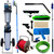 ProTool Ultimate Residential Kit, collection of home plumbing and water filtration tools and accessories including a water filter, garden hose reel, various pipes, fittings, and cleaning tools for residential plumbing systems.