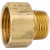ProTool Fitting 3/4in F GHose to 3/4in MPT, brass fitting with male and female threaded connections for plumbing or fluid transfer systems.