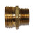 ProTool Fitting 3/4in M GH to 1/2in MNPT, brass fitting with male and female threads for plumbing or hose connection.
