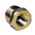 ProTool Bushing Hex 3/4in X 1/4in Brass, close-up view of the brass connector with threaded interior and exterior for fitting pipes or fittings.